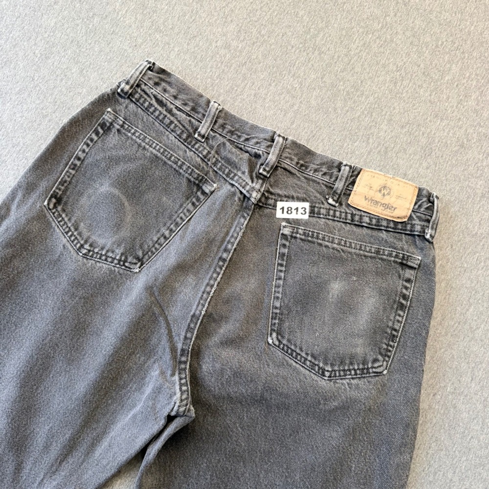 Wrangler Relaxed Fit Jeans Mens 34x34 Faded Black Denim Boot Cut 97601CB